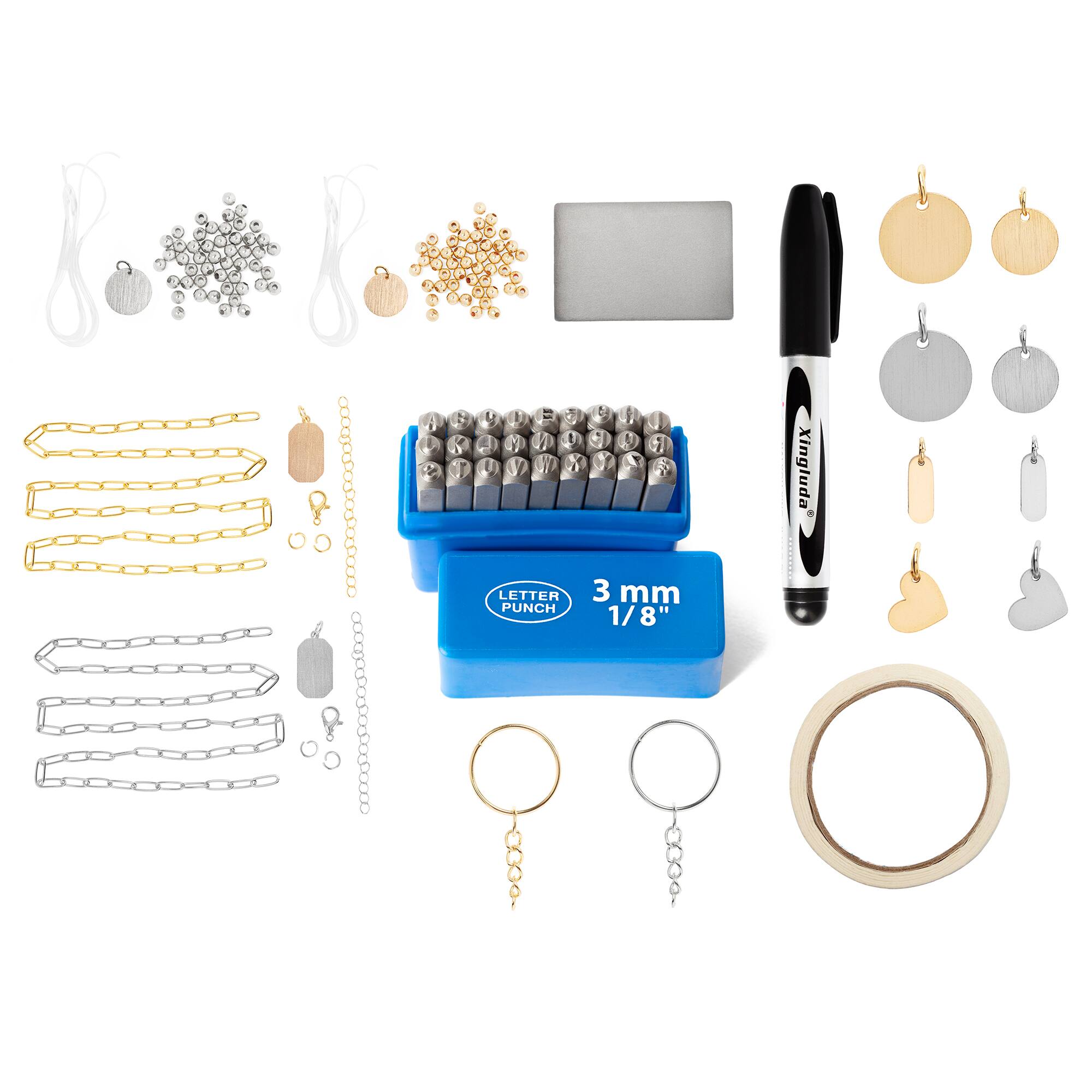 CousinDIY Stamp & Go Jewelry Metal Jewelry Stamping Kit